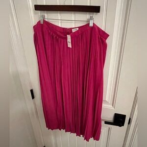 J.Crew pleated midi skirt NWT